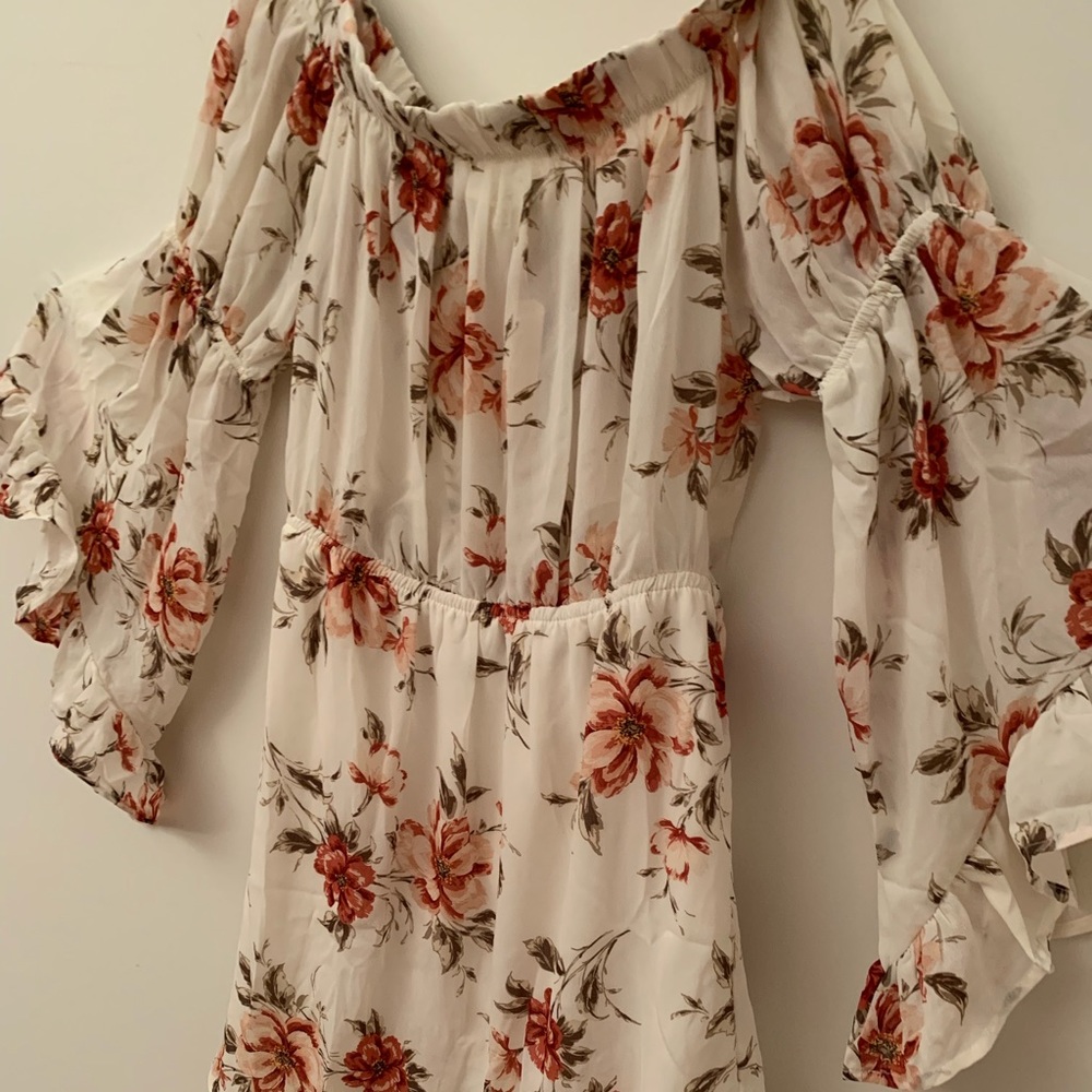 White Floral Blouse